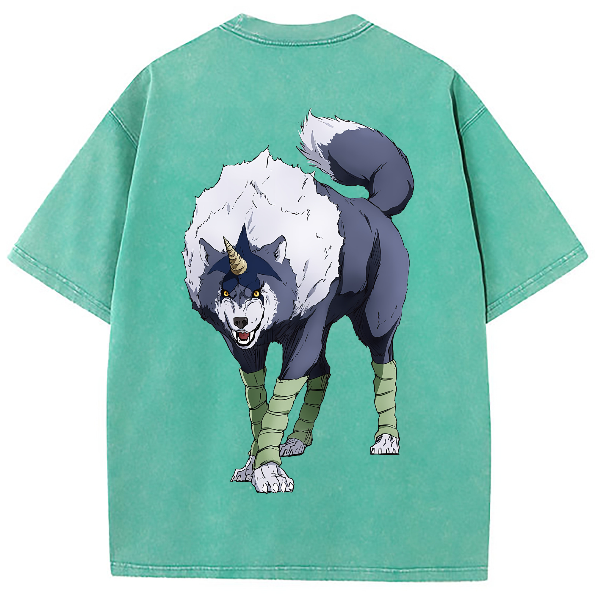 （画像用） 転スラ Regarding Reincarnated to Slime 綿100% ヴィンテージ風 半袖Tシャツ（背面プリント）